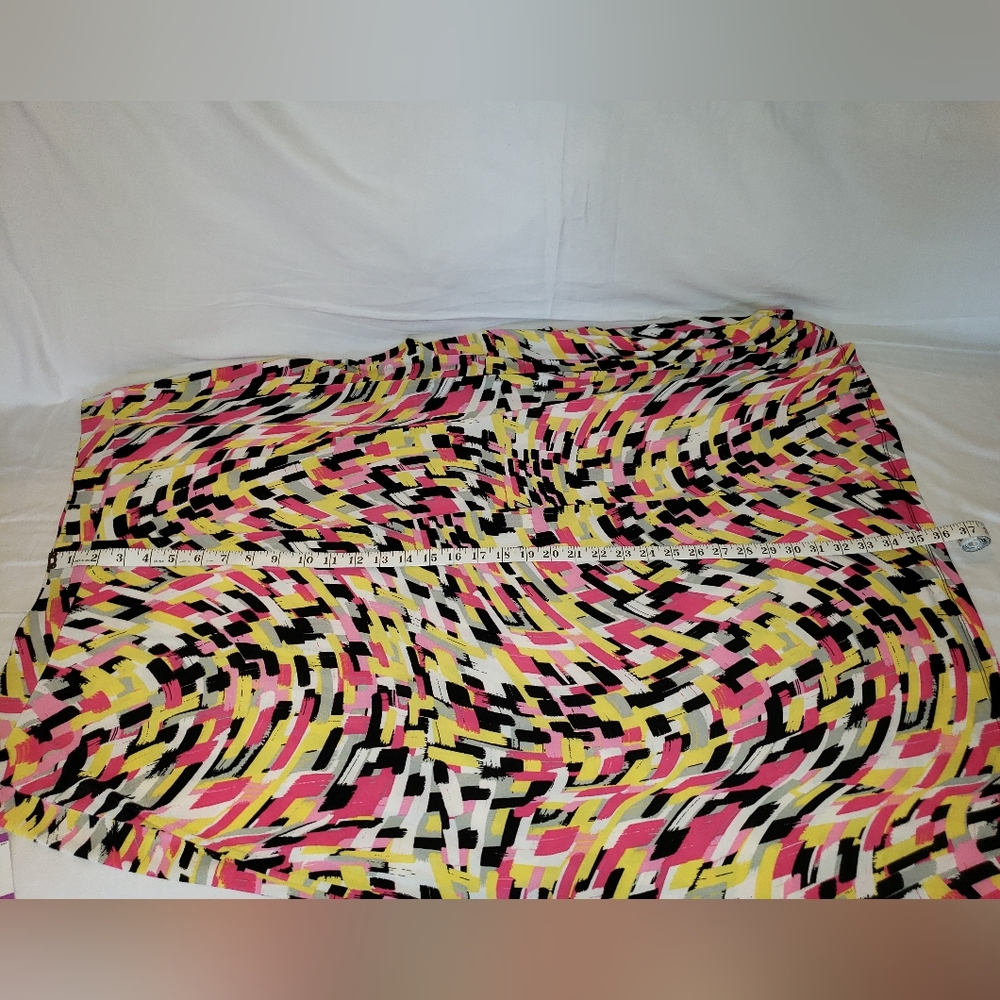 Plus Kasper Multicolor Abstract Print Skirt - Picture 4 of 5
